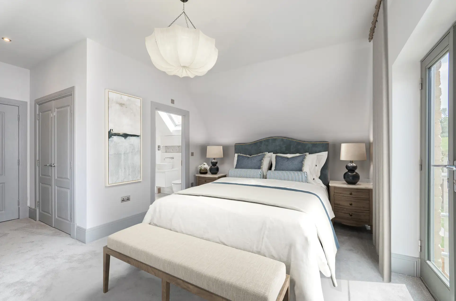 Bedroom with ensuite and built in wardrobes